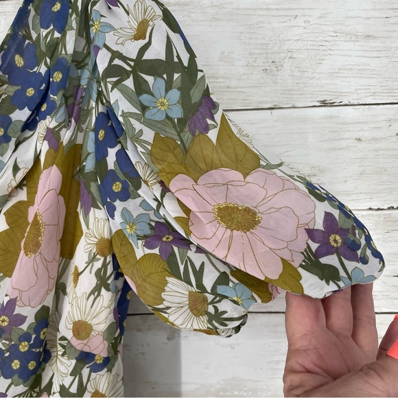 ASTR the Label Santorini Off White Retro Floral Midi Dress Size XS One Shoulder - Picture 7 of 13